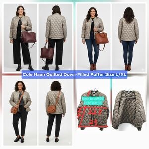 Cole Haan Quilted Down-Filled Puffer Size L/XL